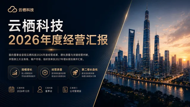 云栖科技 2026 年度经营汇报